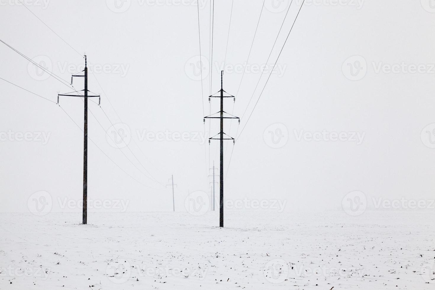 Snow drifts in winter photo