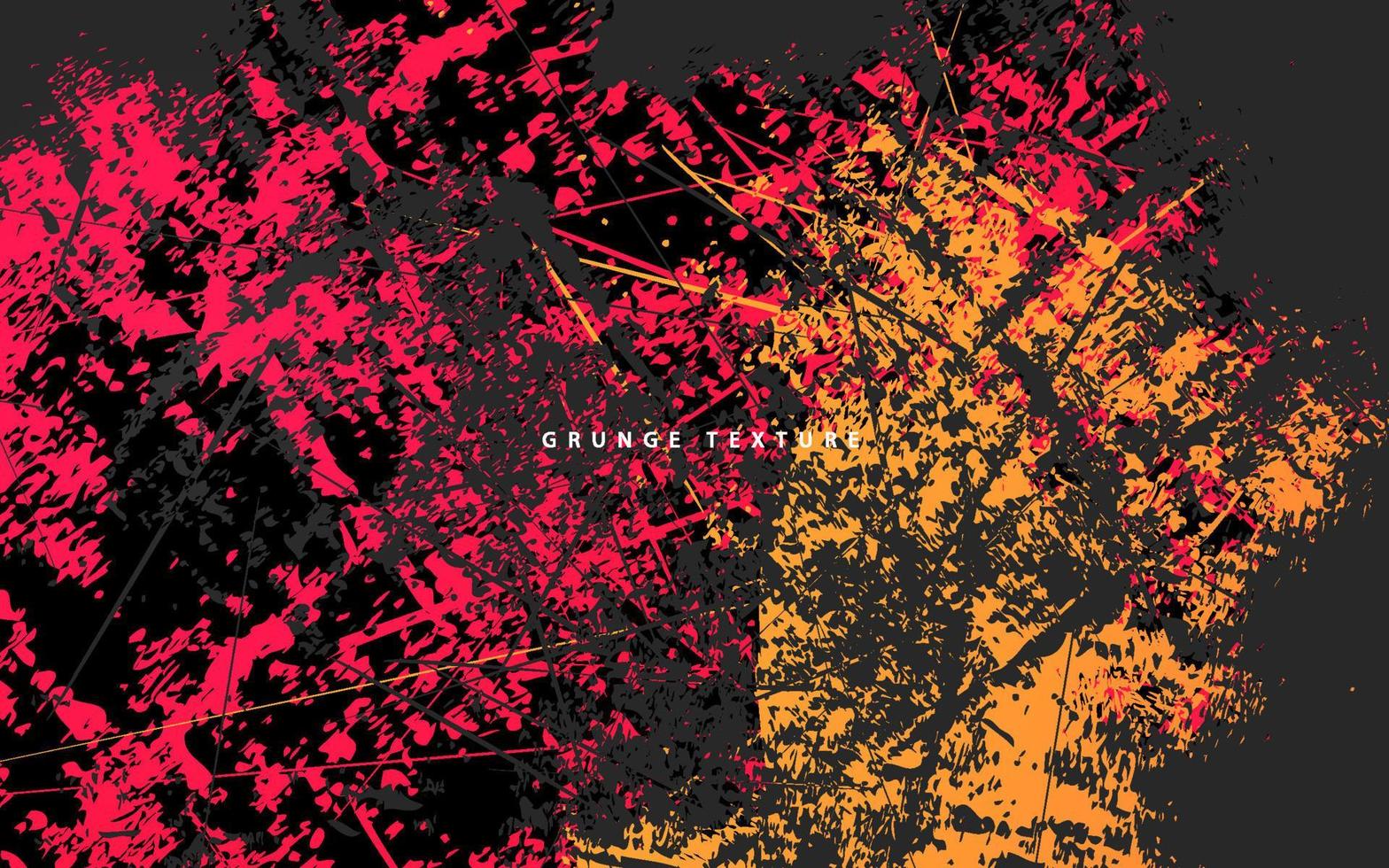 Abstract grunge texture black, yellow and red background vector