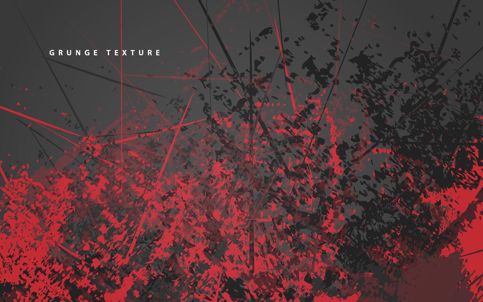 Abstract grunge texture black and red background vector