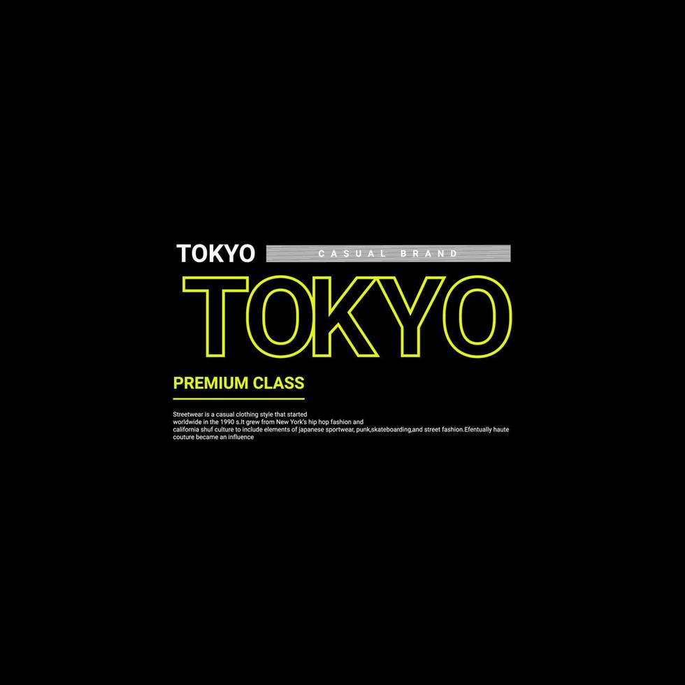 Tokyo writing design, suitable for screen printing t-shirts, clothes, jackets and others vector