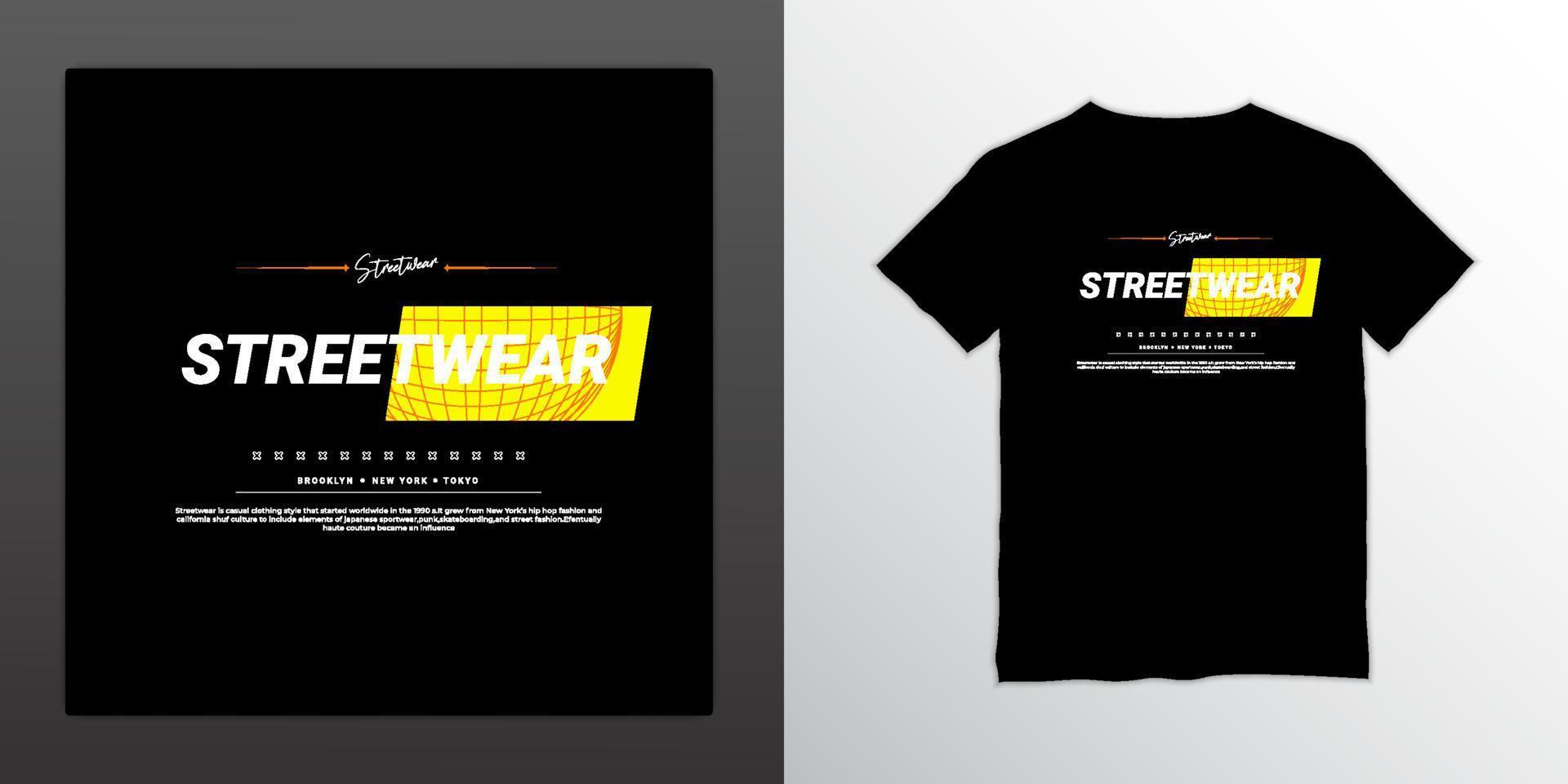 Streetwear t-shirt design, suitable for screen printing, jackets and others vector