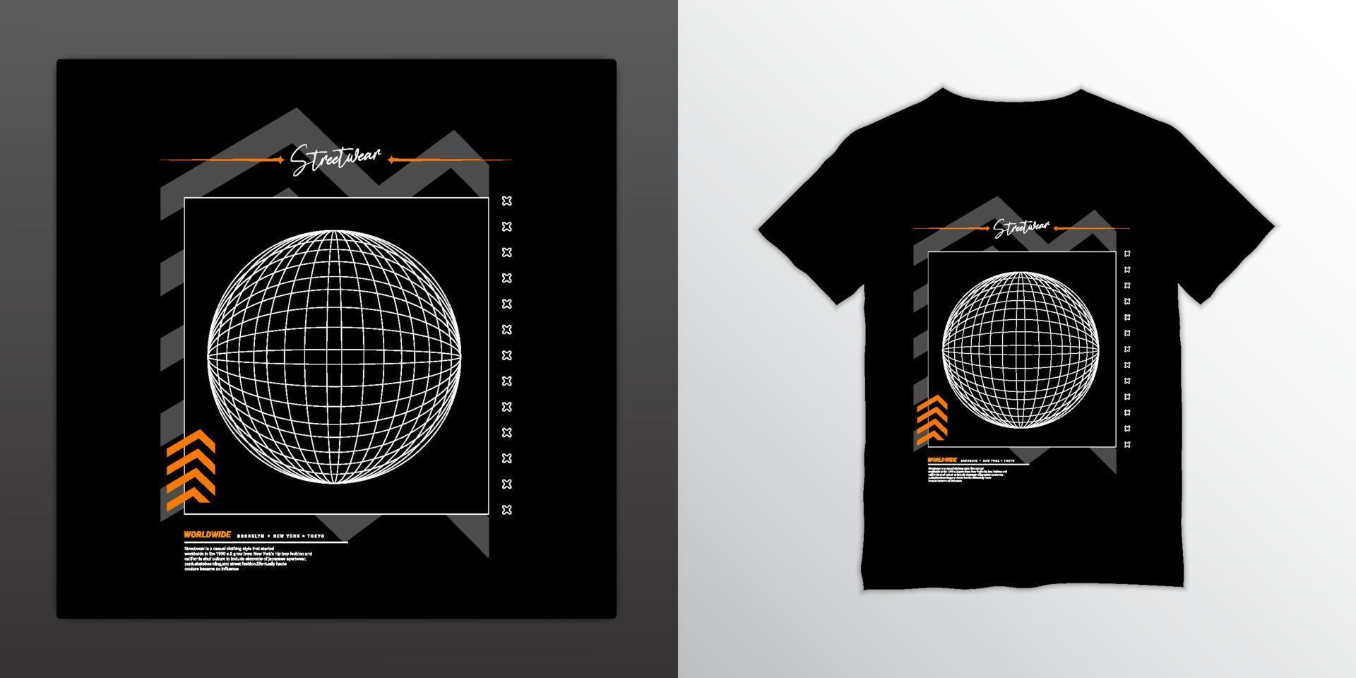 Streetwear t-shirt design, suitable for screen printing, jackets and others vector