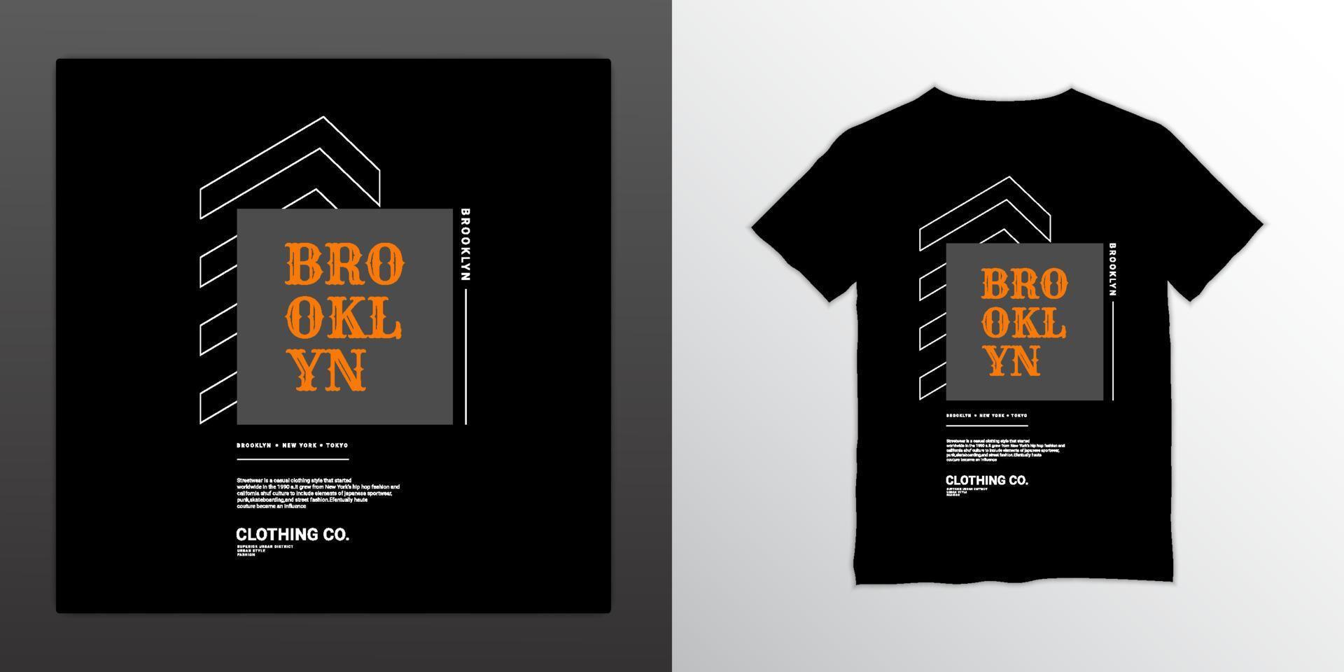 Brooklyn writing design, suitable for screen printing t-shirts, clothes, jackets and others vector