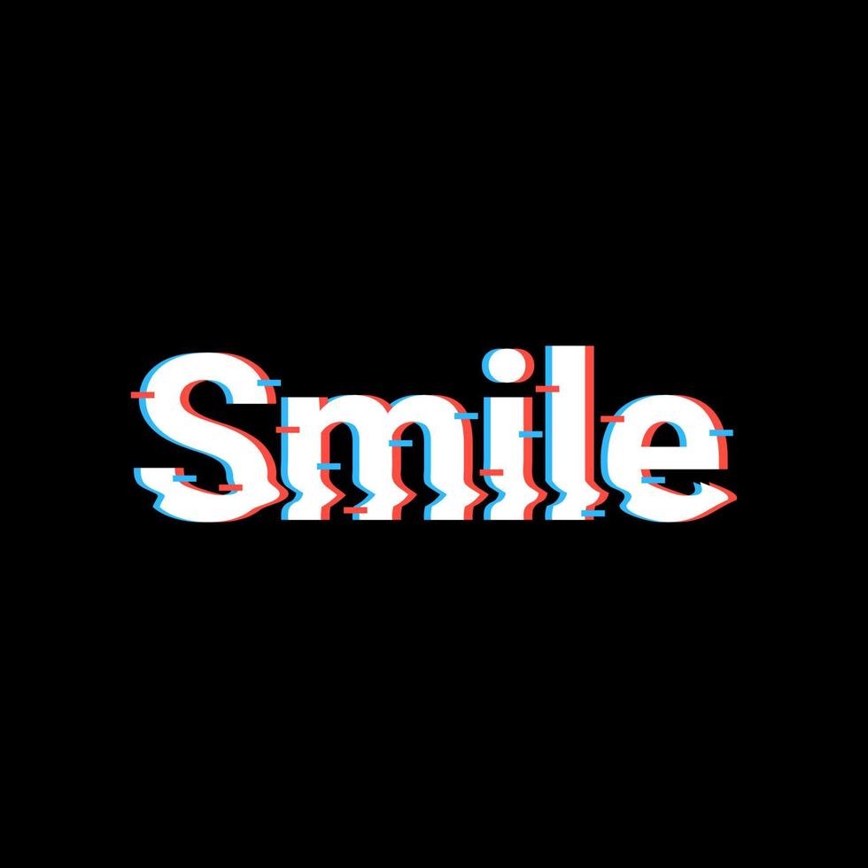 Smile writing design, suitable for screen printing t-shirts, clothes, jackets and others vector