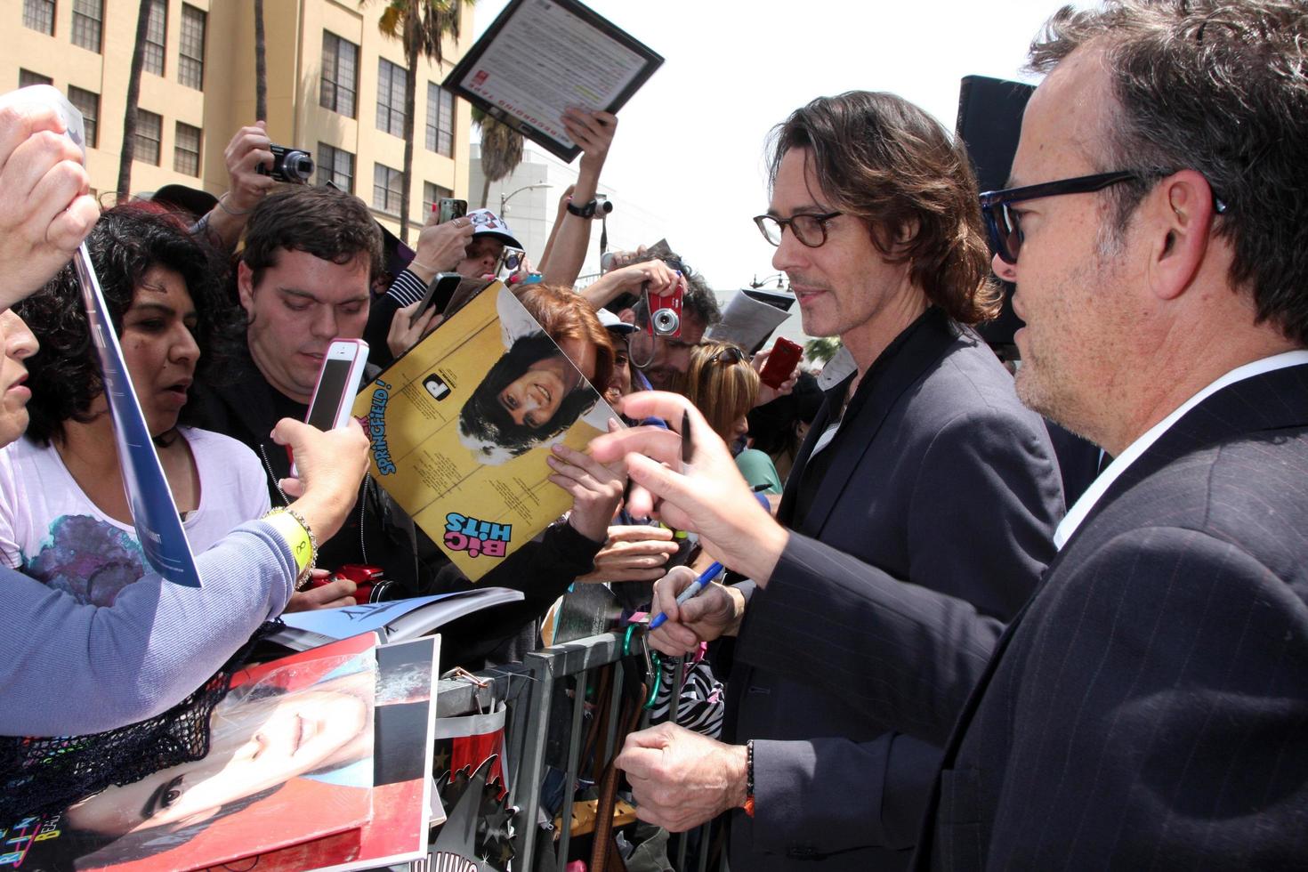 LOS ANGELES, MAY 9 - Rick Springfield, fans at the Rick Springfield Hollywood Walk of Fame Star Ceremony at Hollywood Blvd on May 9, 2014 in Los Angeles, CA photo