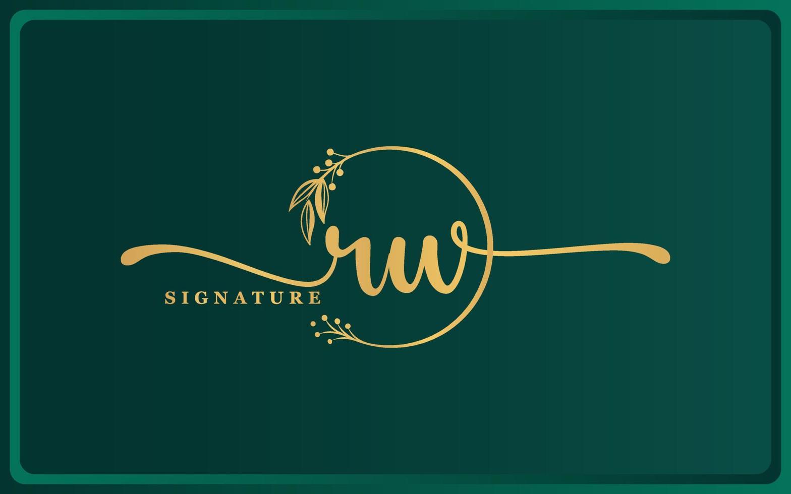handwriting signature logo design isolated flower vector