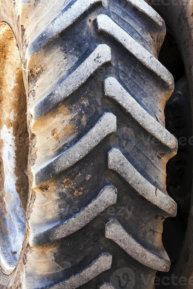 wheel tractor , close-up photo