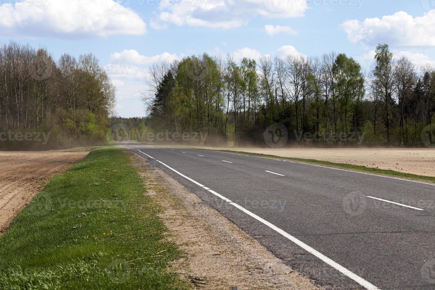 small road, Belarus photo