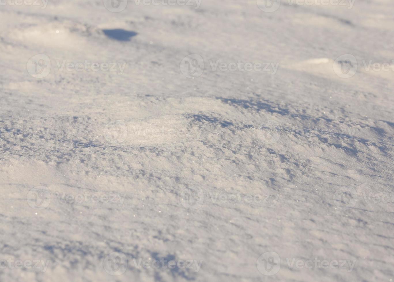 Snow drifts in winter photo