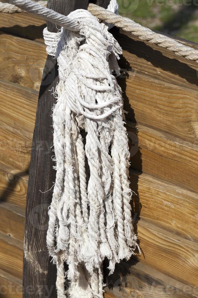 Rope on the ship photo