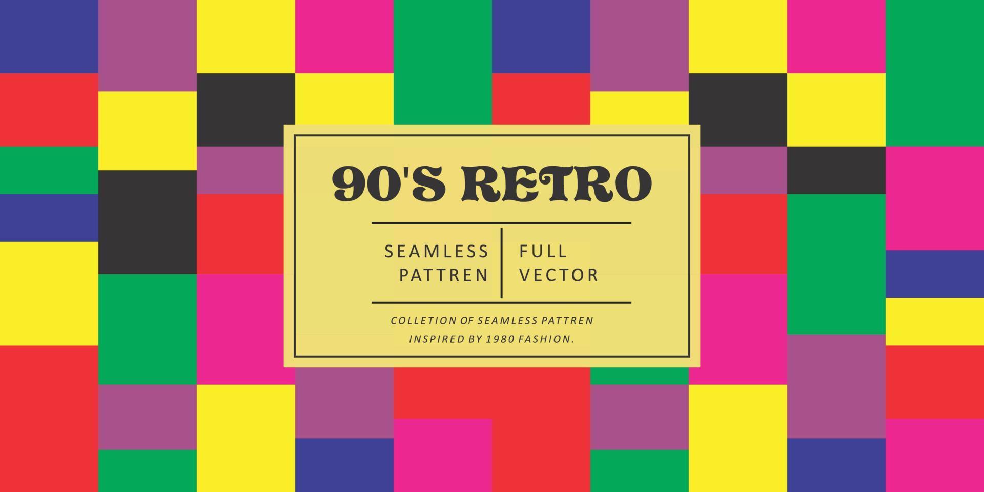 90S Retro pattern vector