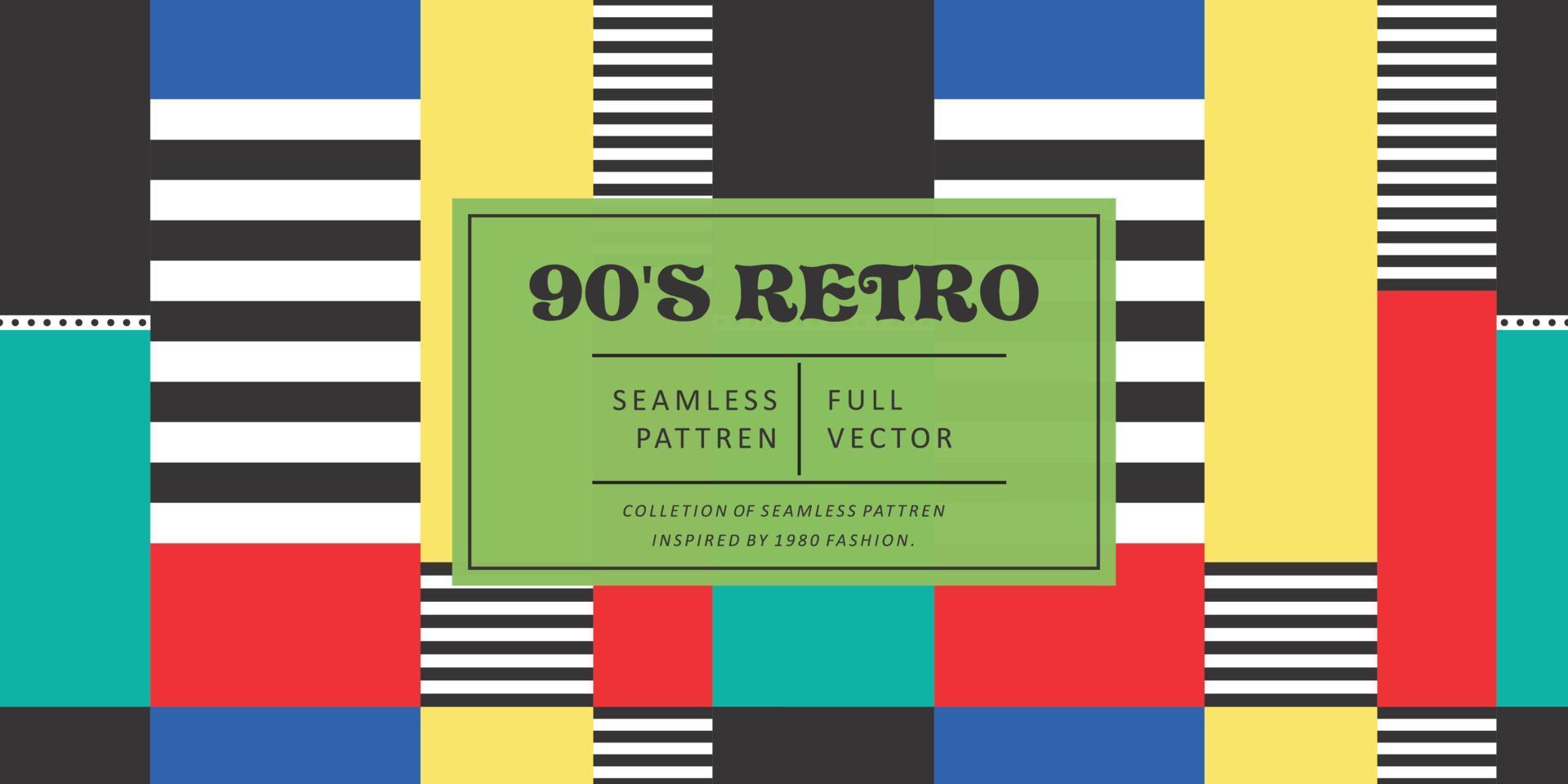 90S Retro pattern vector