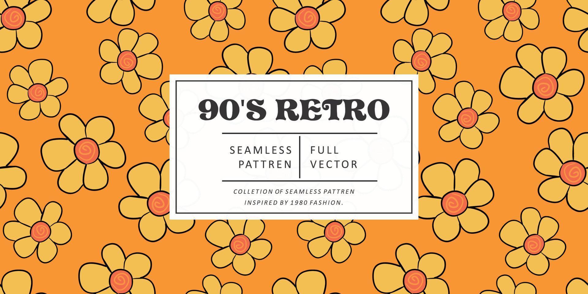 90S Retro pattern vector