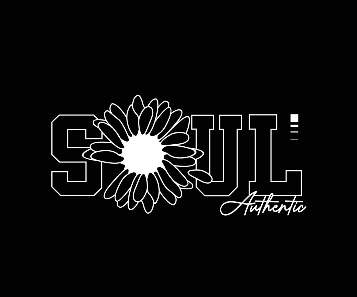 Soul Retro Poster Aesthetic Graphic Design for T shirt Street Wear and Urban Style vector