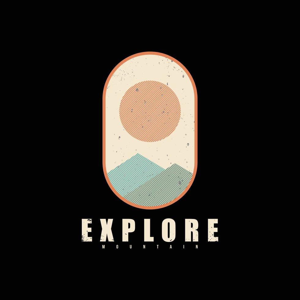 Mountain explore outdoor illustration typography. perfect for t shirt design vector