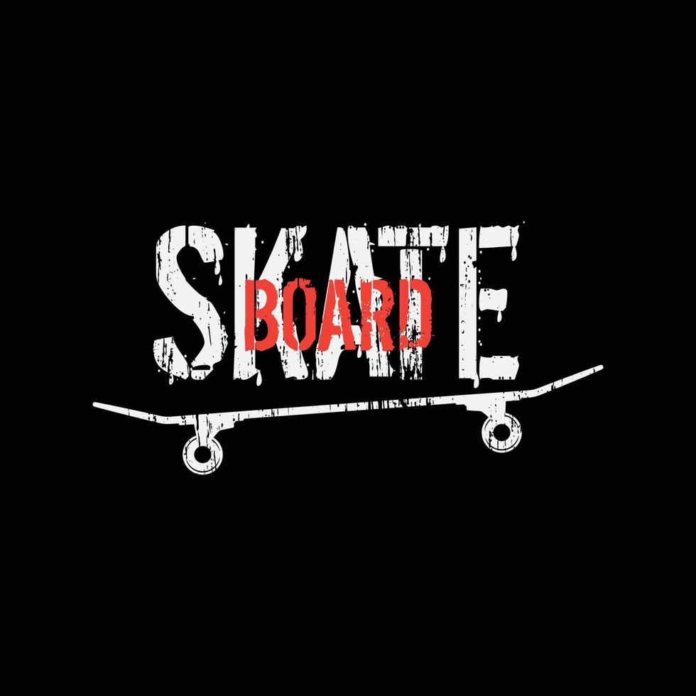 Skateboard illustration typography. perfect for t shirt design vector