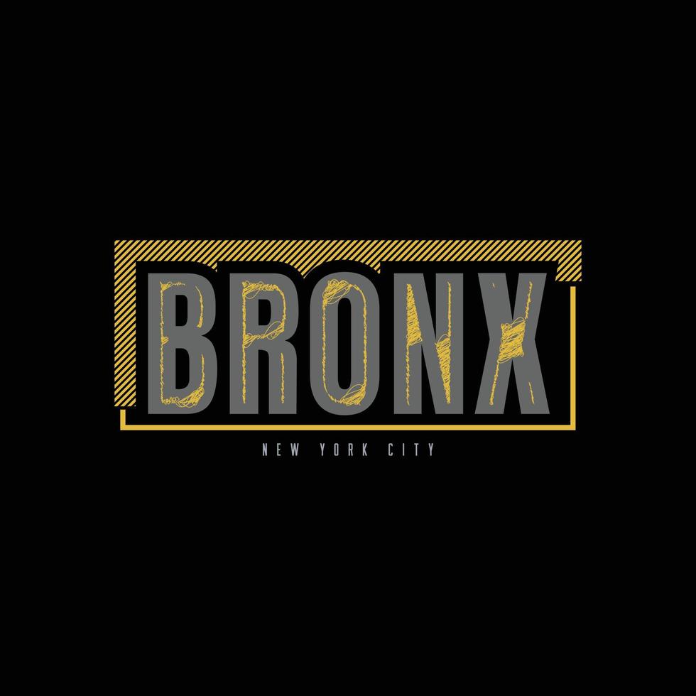 Bronx t-shirt and apparel design vector