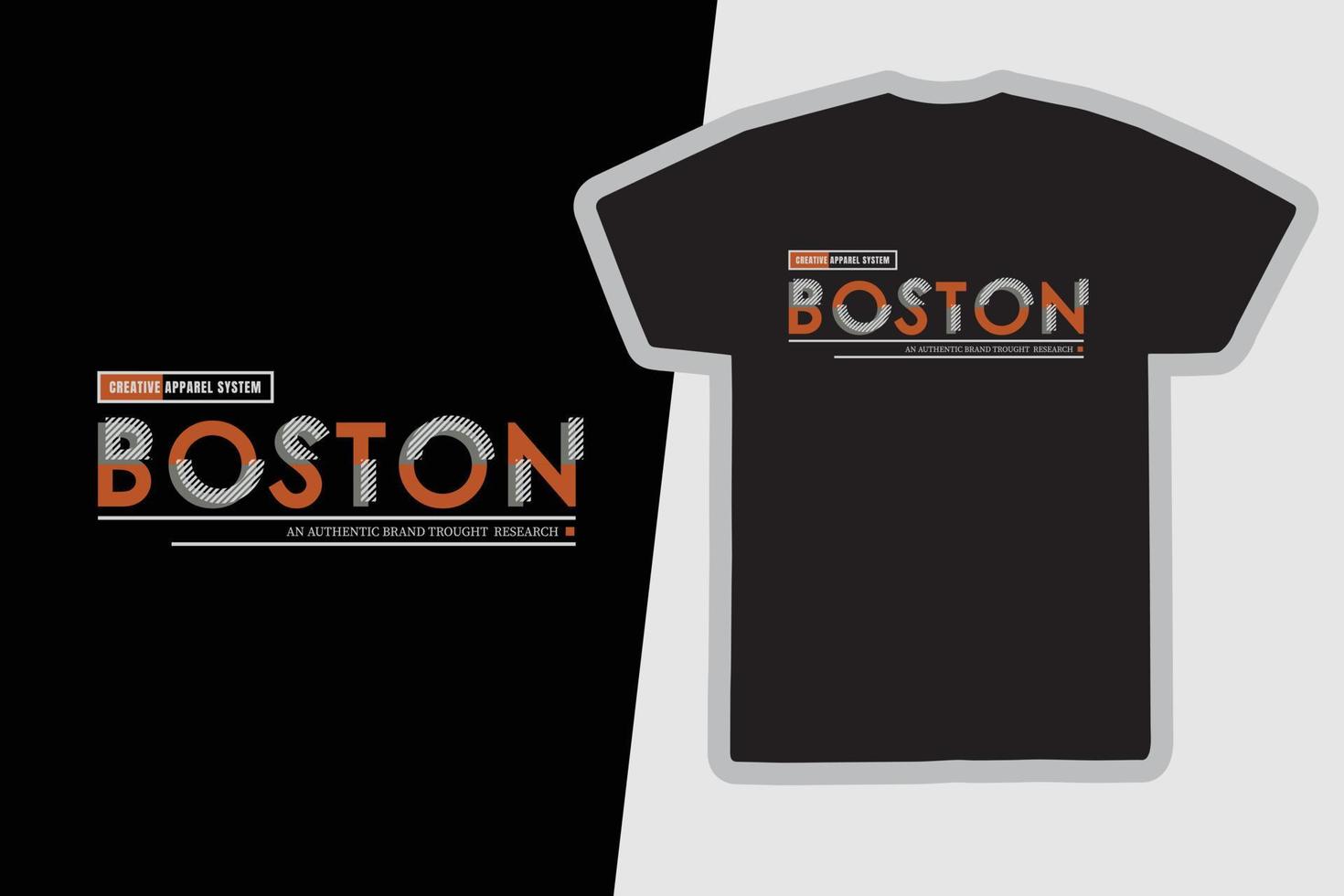 diseño de camisetas y prendas de boston vector