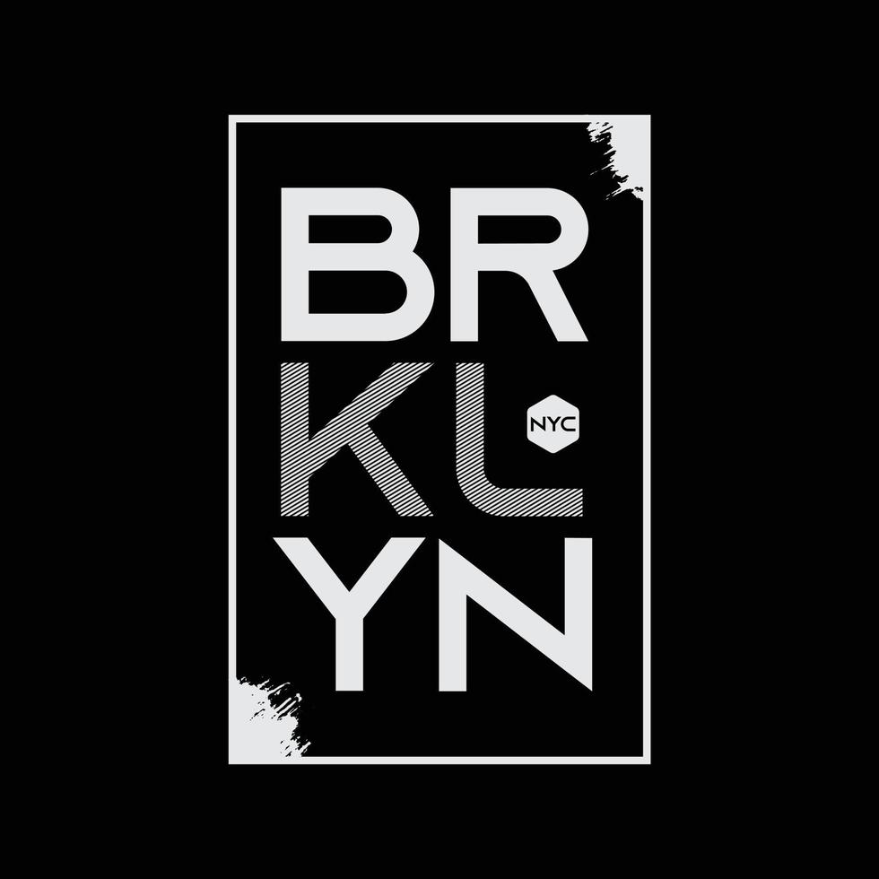 BROOKLYN illustration typography. perfect for t shirt design vector