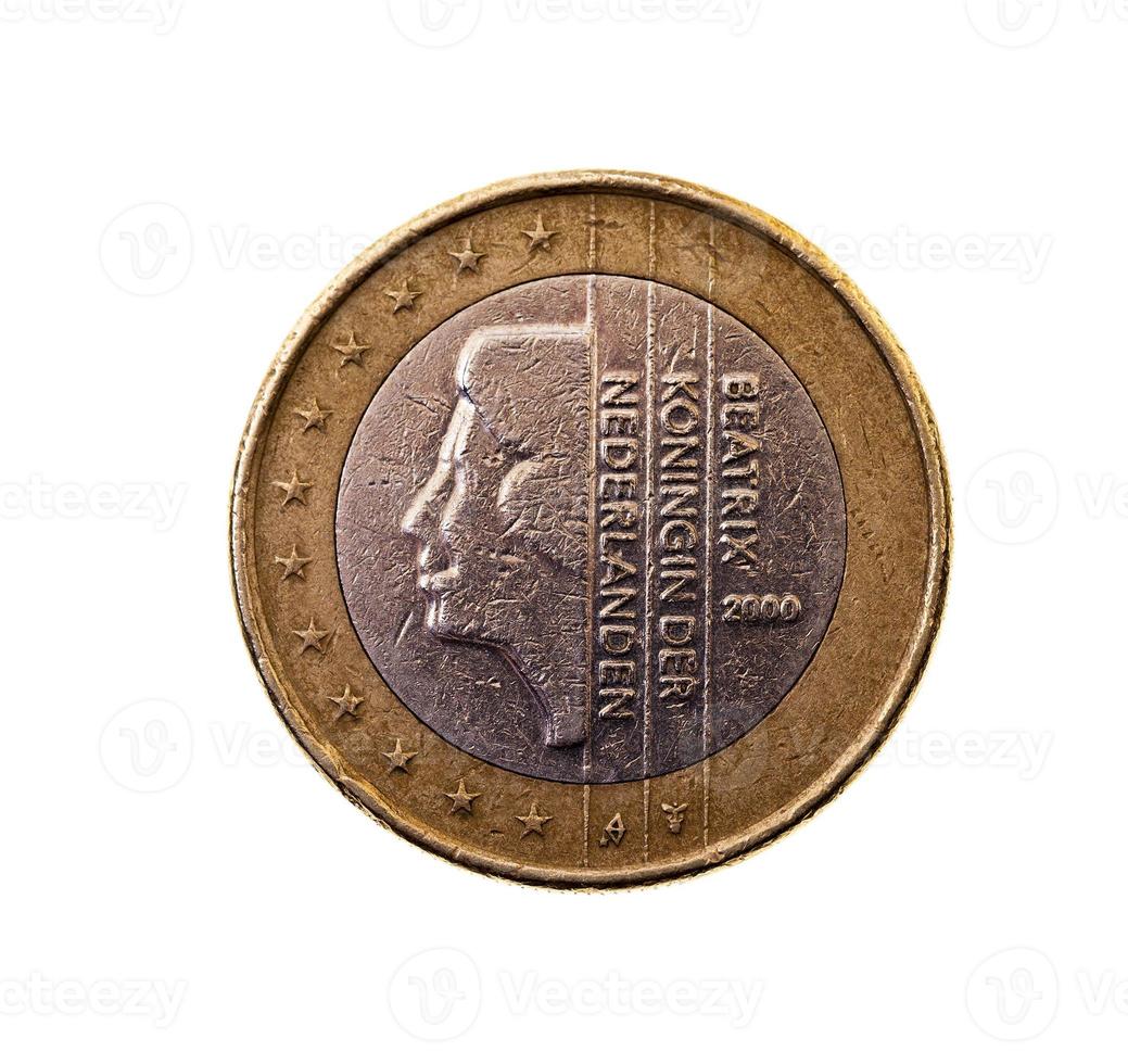 coin worth one euro photo