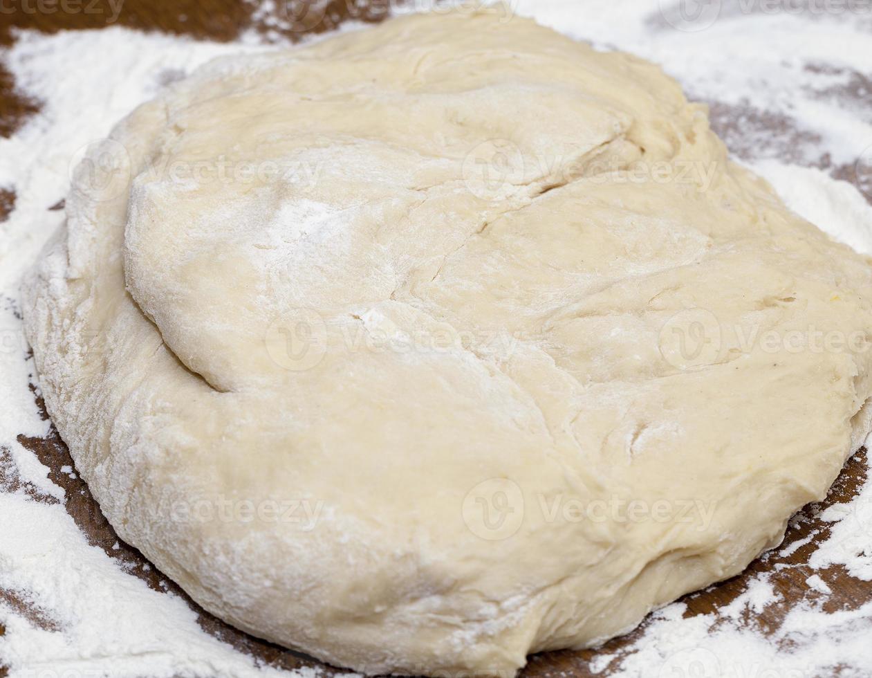 dough for the pie, close-up photo