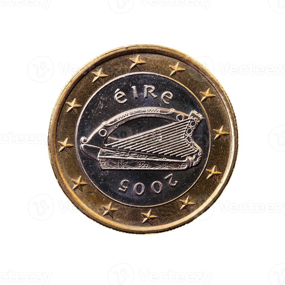 coin worth one euro photo