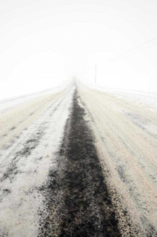 road in winter photo