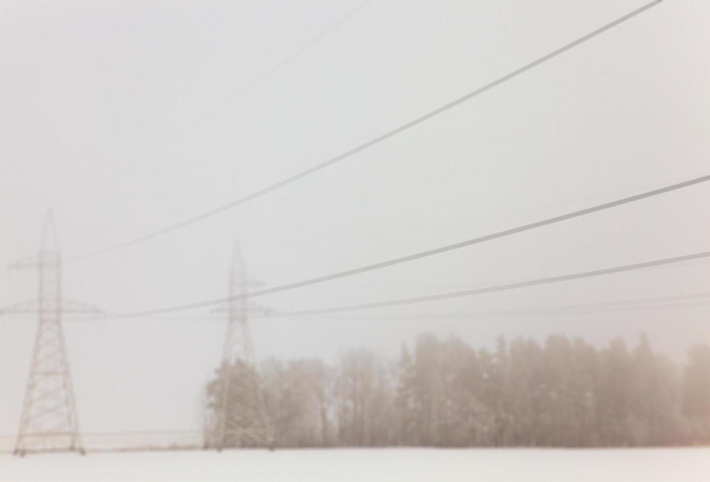 High-voltage power poles photo