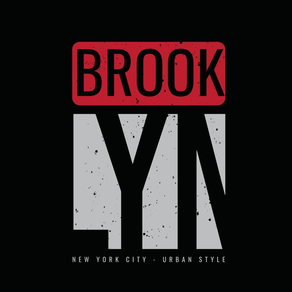 diseño de camisetas y prendas de vestir de nueva york brooklyn vector