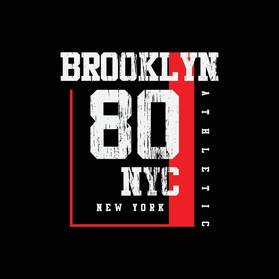 diseño de camisetas y prendas de vestir de nueva york brooklyn vector