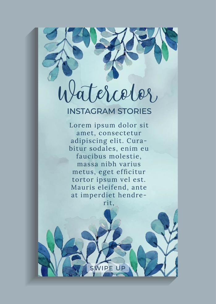 background template with watercolor flower illustration vector
