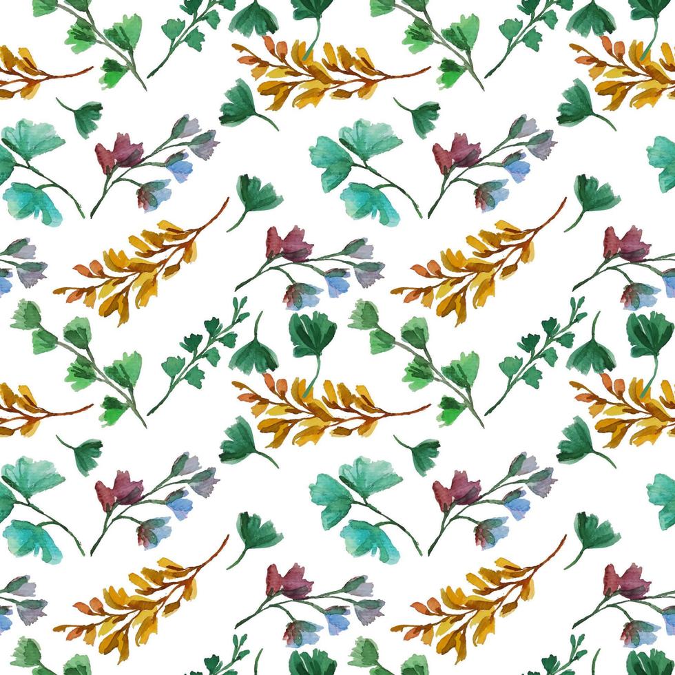 seamless pattern watercolor floral vector
