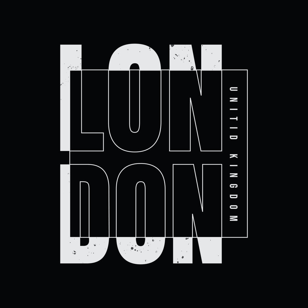 London graphic t-shirt and apparel design vector