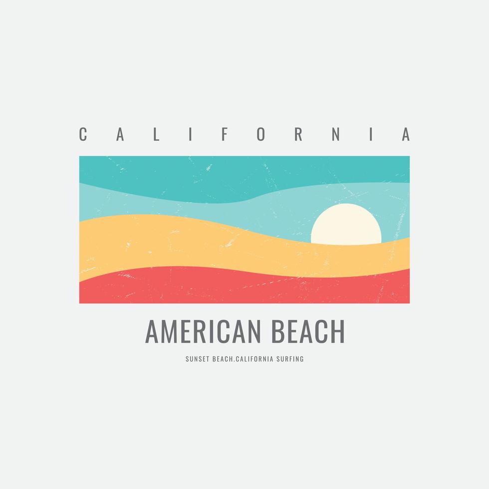 tipografía de ilustración de california. perfecto para el diseño de camisetas vector