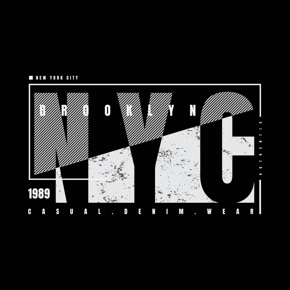 New york Brooklyn typography vector t shirt design