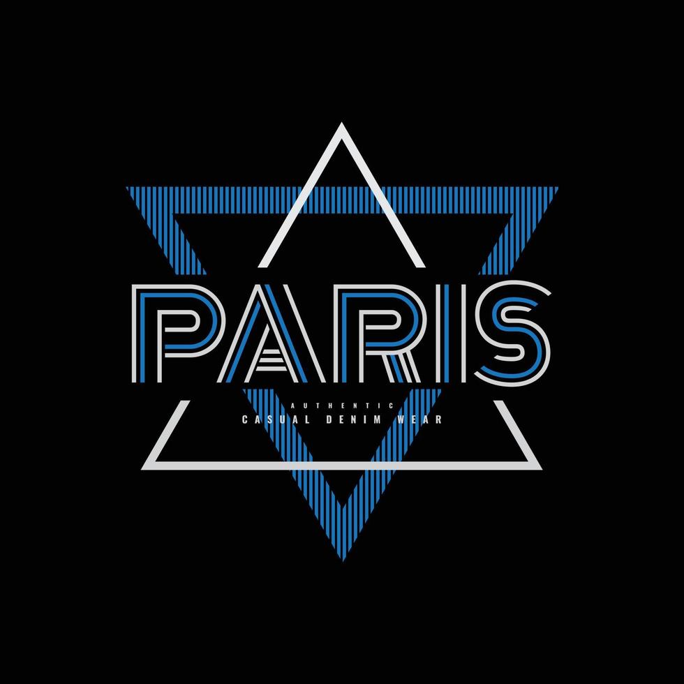 Paris t-shirt and apparel design vector