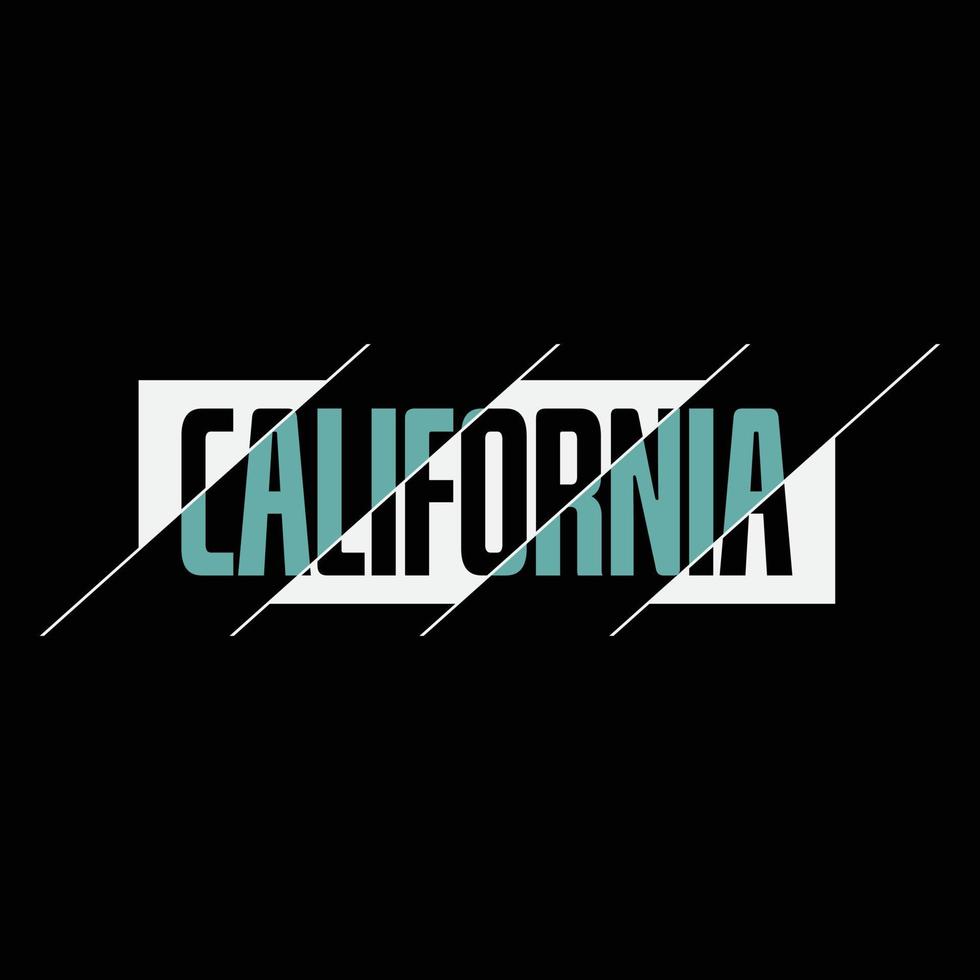 tipografía de ilustración de california. perfecto para el diseño de camisetas vector