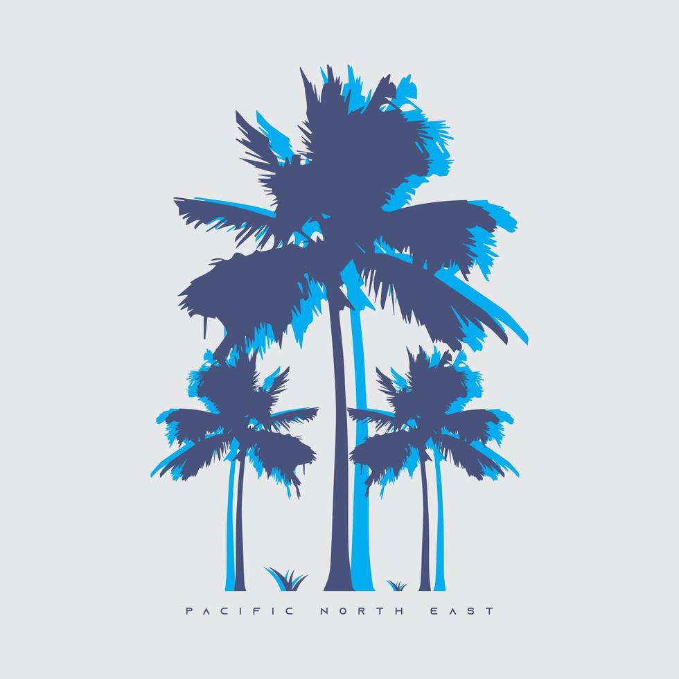 Pacific illustration typography. perfect for t shirt design vector