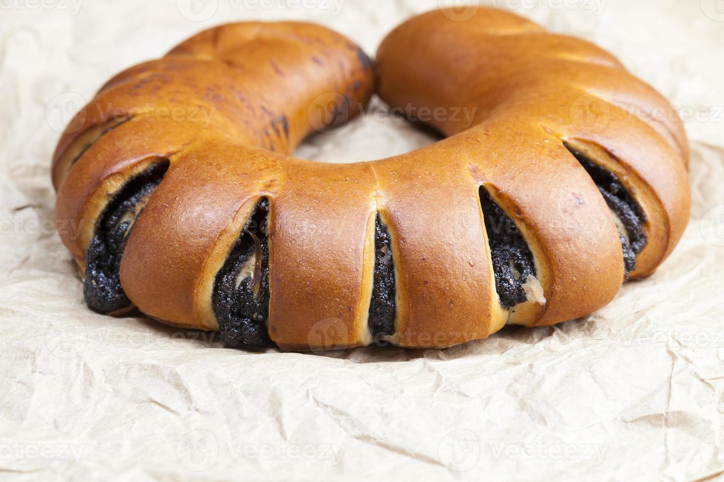 close up of a delicious fresh wheat bun photo