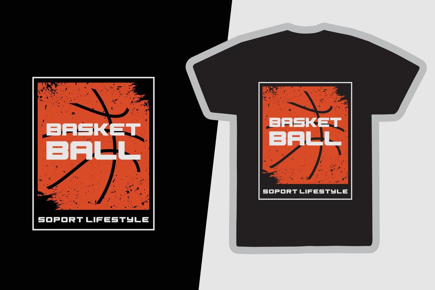 Basketball t-shirt and apparel design vector
