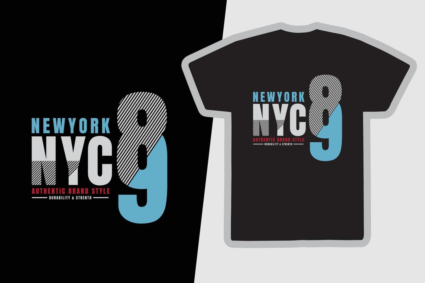 diseño de camisetas y prendas urbanas de nueva york vector