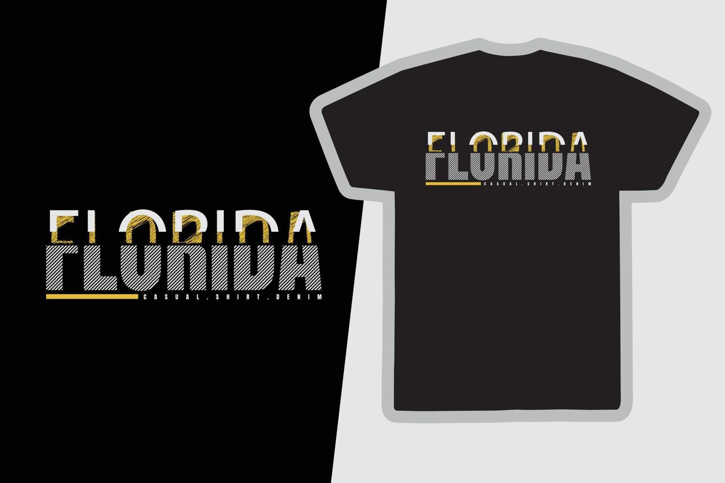 diseño de camisetas y prendas de vestir de florida vector