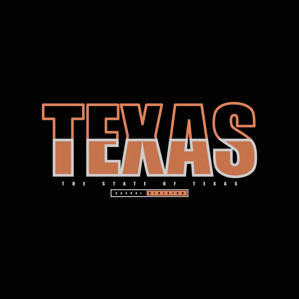 diseño de camisetas y prendas de vestir de Texas vector