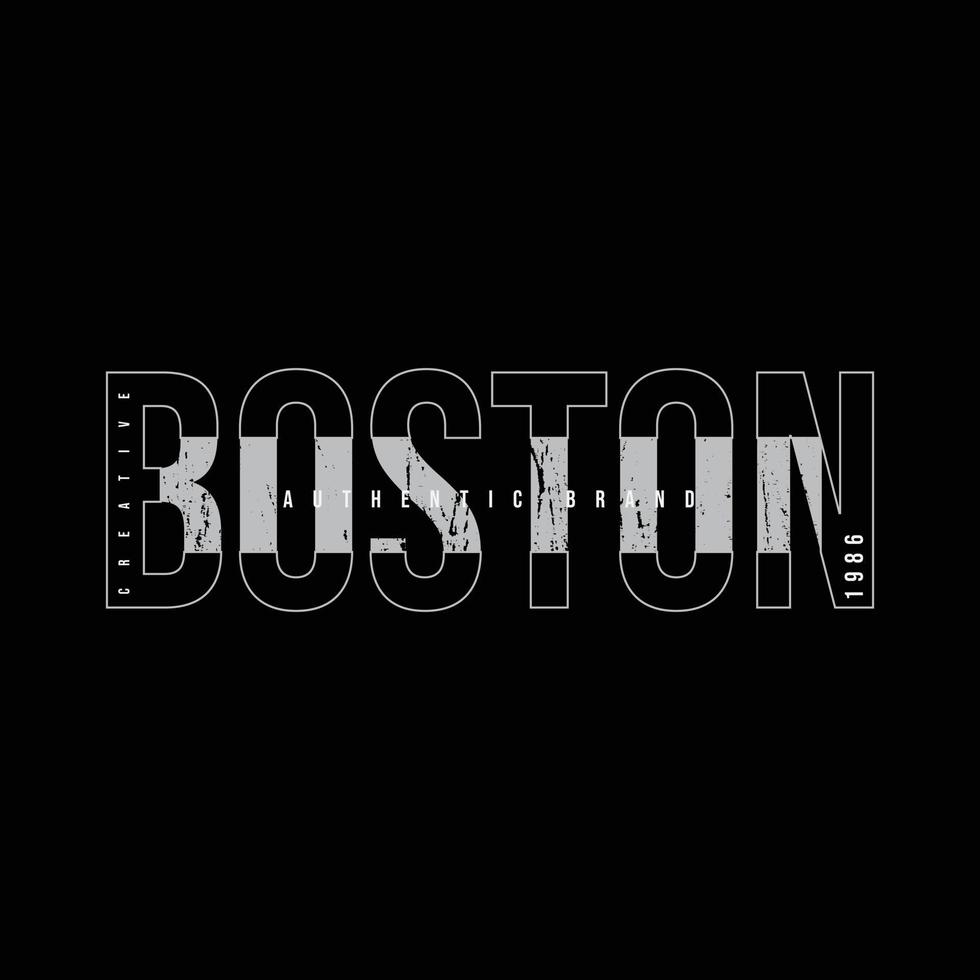 Boston t-shirt and apparel design vector