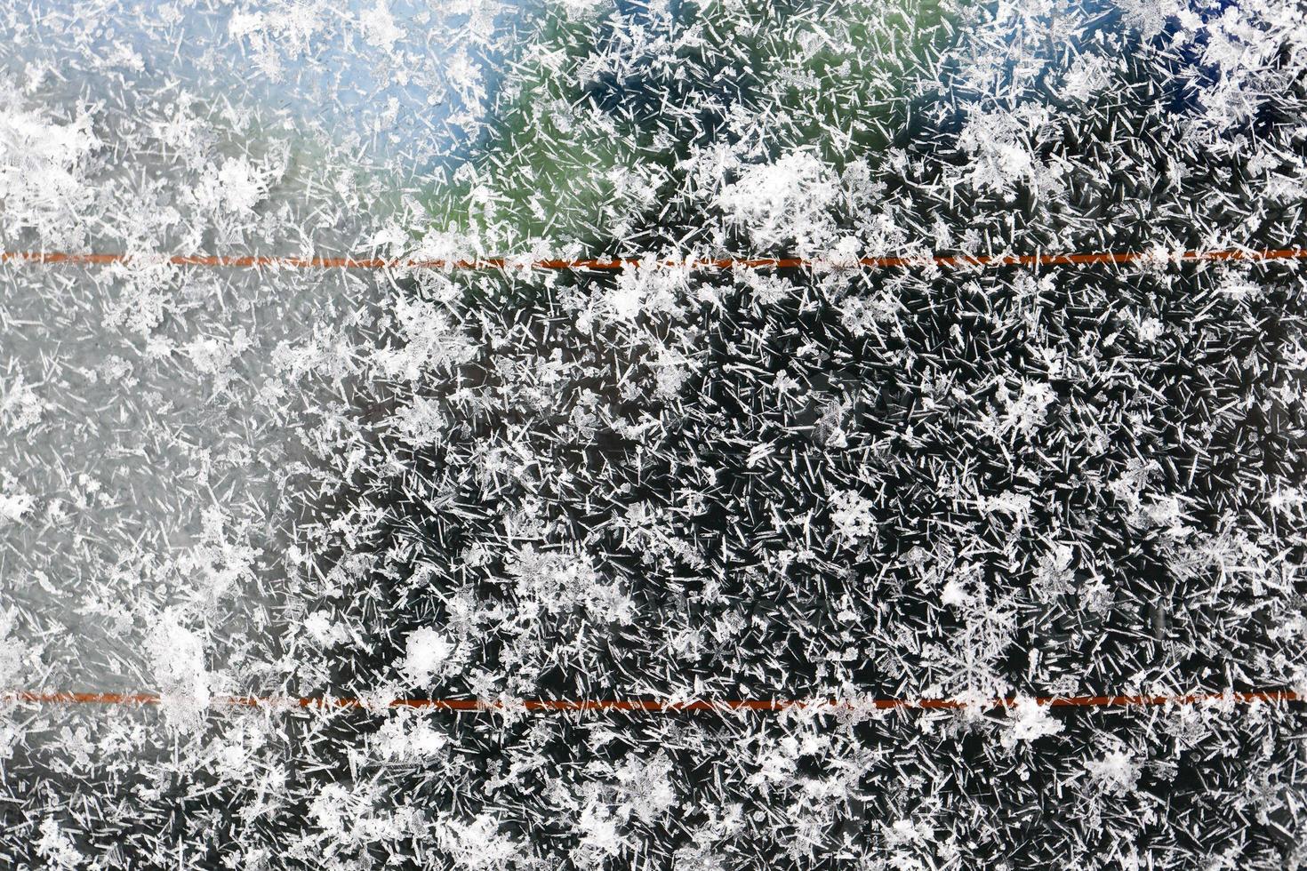 Snowflake on car window, photo