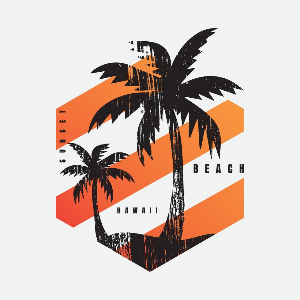 tipografía de ilustración de surf hawaii. perfecto para el diseño de camisetas vector