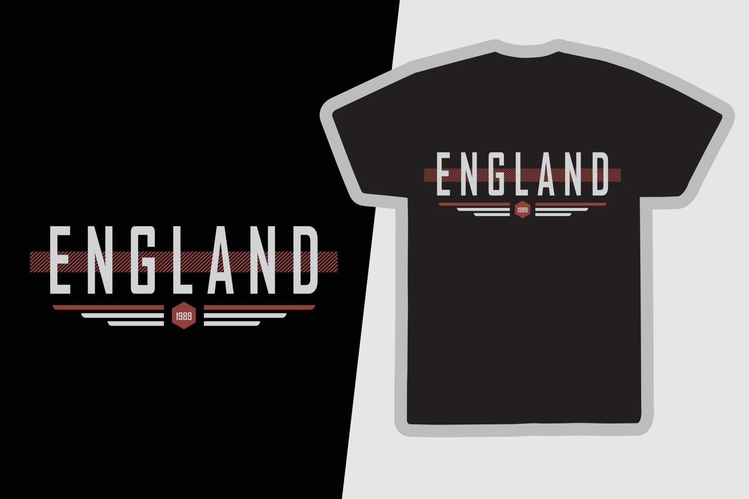 England t-shirt and apparel design vector