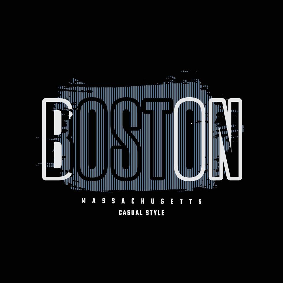 diseño de camisetas y prendas de boston vector