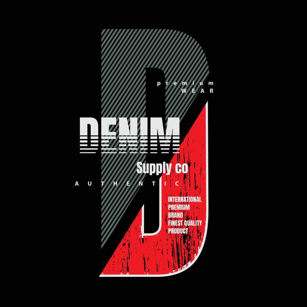 Denim t-shirt and apparel design vector