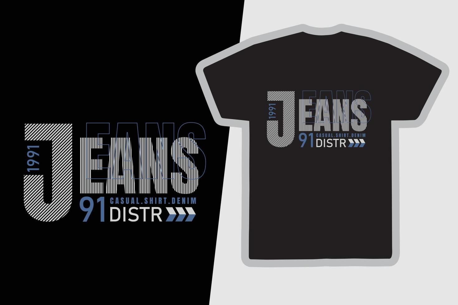 Jeans t-shirt and apparel design vector
